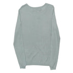 VERA MODA Womens Pale Green Patterned Cotton Blend Regular Fit Crew Neck Jumper