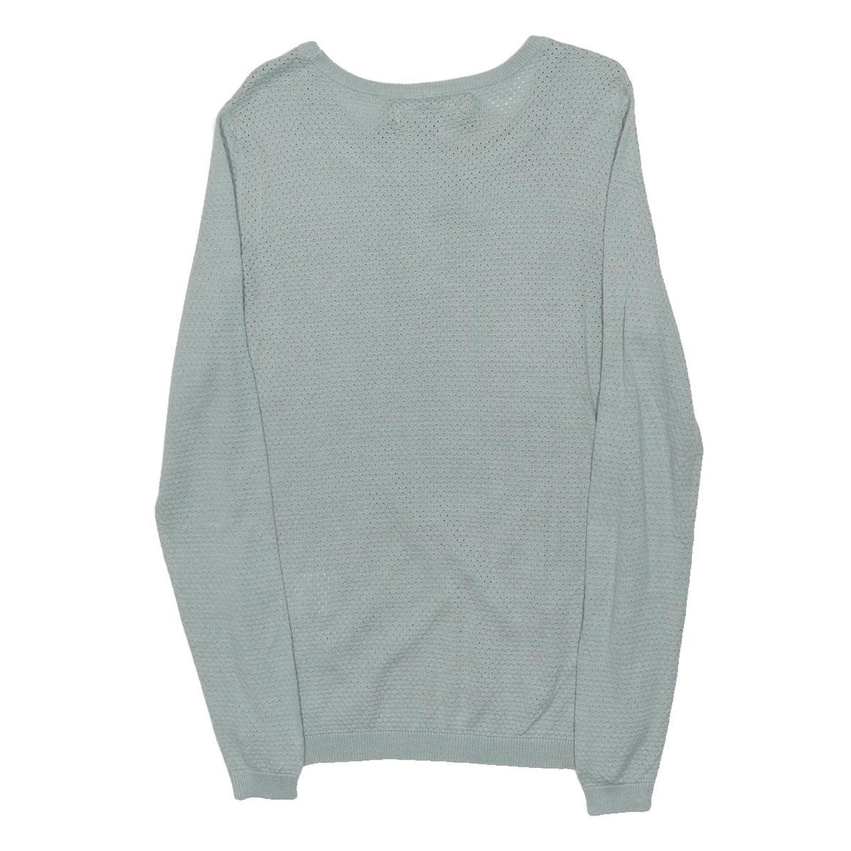 VERA MODA Womens Pale Green Patterned Cotton Blend Regular Fit Crew Neck Jumper