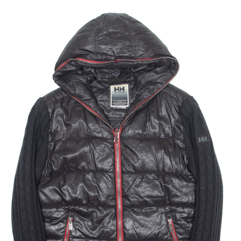 HELLY HANSEN Insulated Womens Puffer Coat Black Hooded M