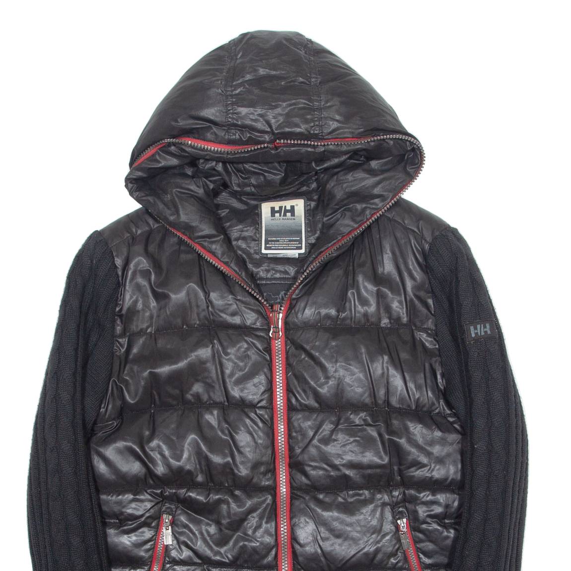 HELLY HANSEN Insulated Womens Puffer Coat Black Hooded M