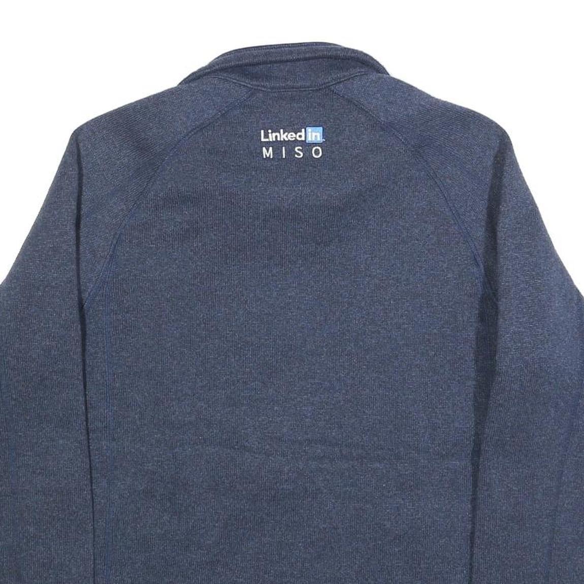 PATAGONIA Mens Blue Jacket M Polyester Blend Zip Plain Casual Outdoor Warm