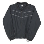 NIKE Mens Black Jacket XL Polyester Blend Zip Plain Sportswear Activewear