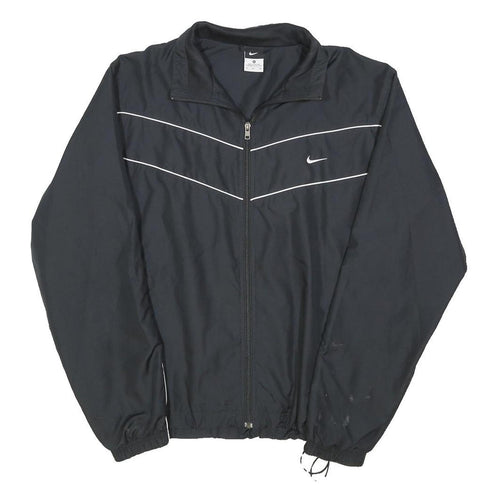 NIKE Mens Black Jacket XL Polyester Blend Zip Plain Sportswear Activewear