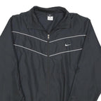 NIKE Mens Black Jacket XL Polyester Blend Zip Plain Sportswear Activewear
