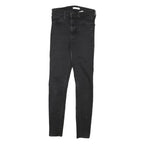 LEVI'S 720 Womens Jeans Black Slim Skinny Denim Medium W24 L26 Skinny Fit Zip