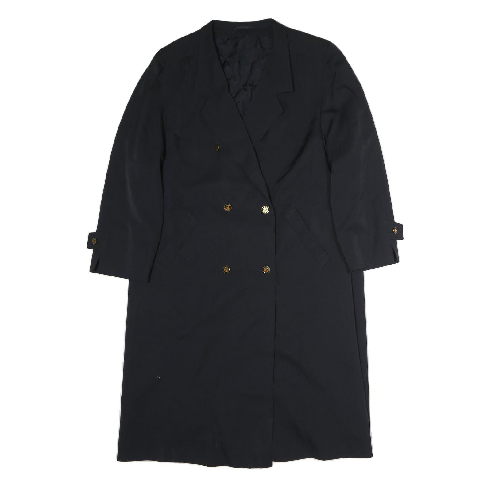 DEL MOD Womens Black Classic Long Sleeve Button Closure Cotton Blend Jacket L