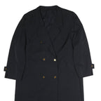 DEL MOD Womens Black Classic Long Sleeve Button Closure Cotton Blend Jacket L