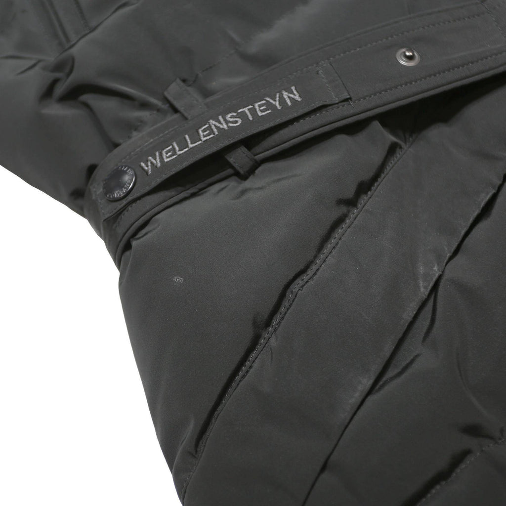 WELLENSTEYN Womens Black Polyester Coat S Quilted Zip Fur Hooded Warm Stylish