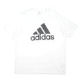 ADIDAS Mens White Black Logo Graphic T-Shirt XL Short Sleeve Crew Neck