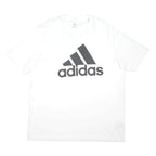 ADIDAS Mens White Black Logo Graphic T-Shirt XL Short Sleeve Crew Neck