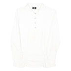 BOGNER Womens White Basic Shirt Long Sleeve Collared M Button Casual Top