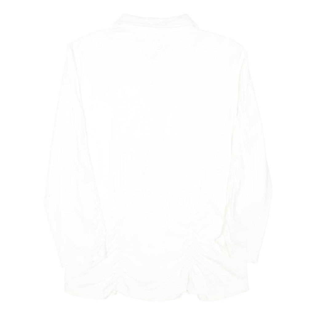 BOGNER Womens White Basic Shirt Long Sleeve Collared M Button Casual Top