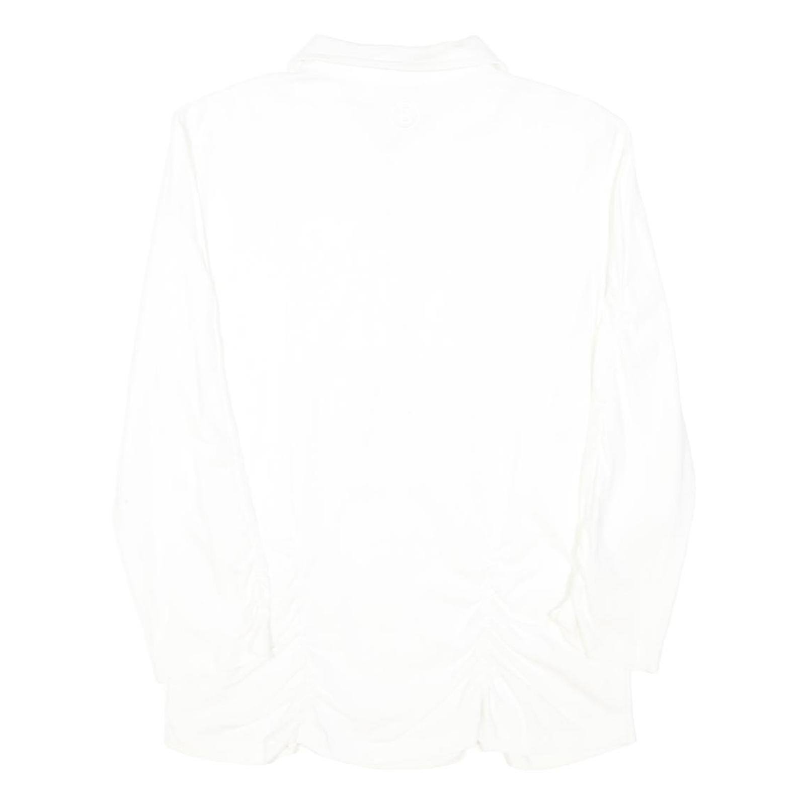 BOGNER Womens White Basic Shirt Long Sleeve Collared M Button Casual Top