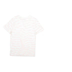 CHAMPION Mens White Graphic T-Shirt S Short Sleeve Crew Neck Logo Print