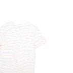 CHAMPION Mens White Graphic T-Shirt S Short Sleeve Crew Neck Logo Print