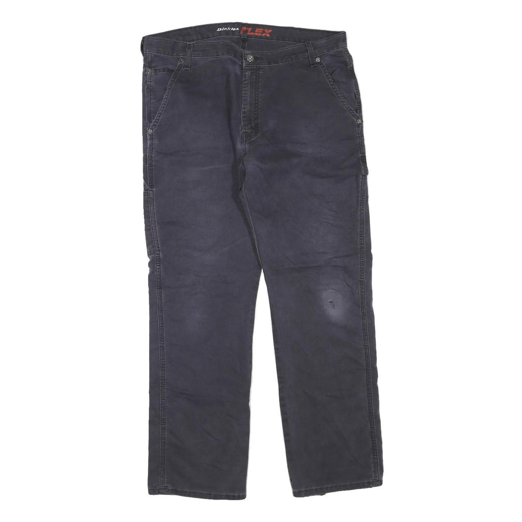 DICKIES Mens Jeans Black Regular Straight Denim Medium W38 L30 Workwear Pants