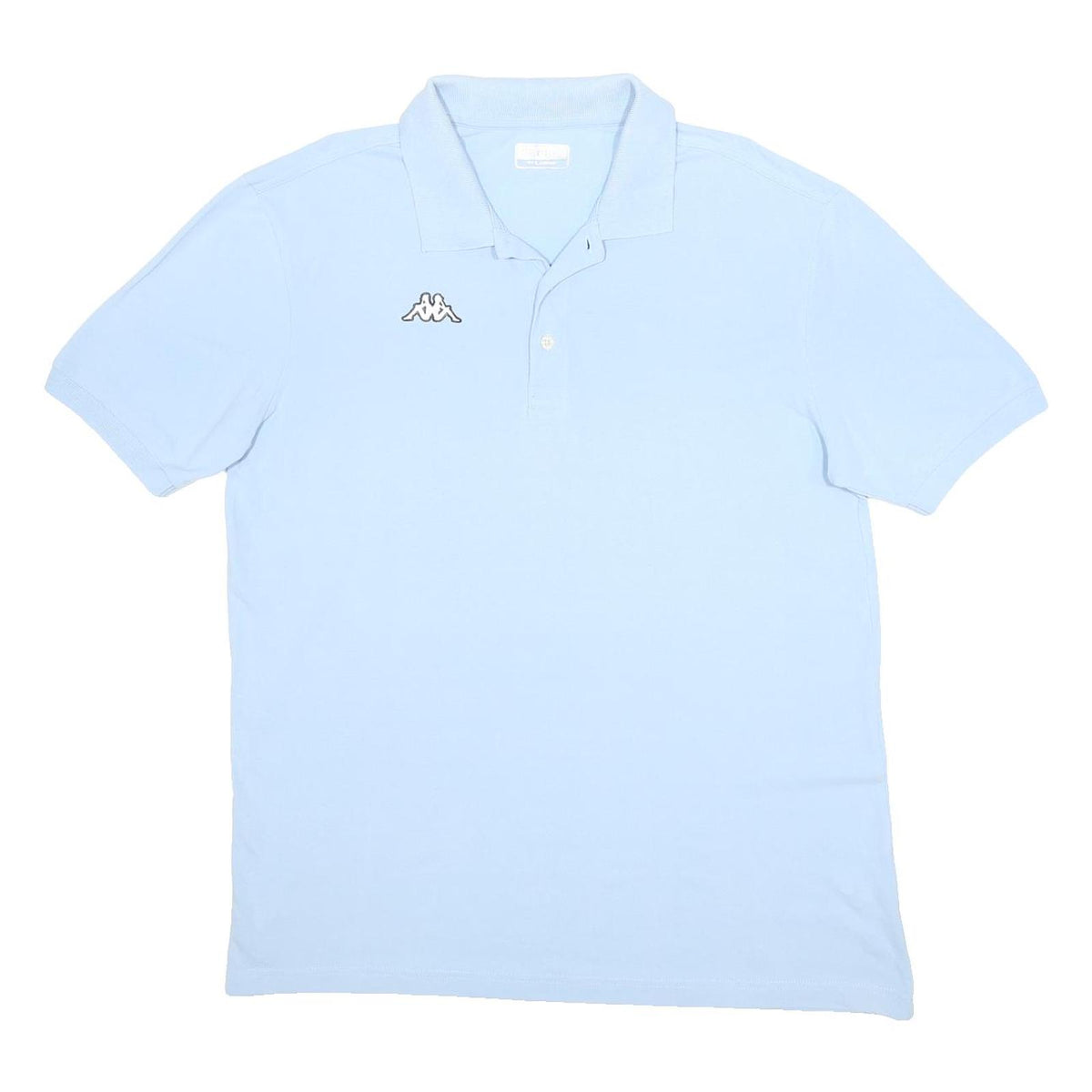 KAPPA Mens Blue Short Sleeve Plain 2XL Cotton Polo Shirt Casual Basic