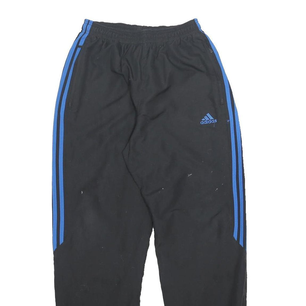 ADIDAS Mens Joggers Black & Blue Slim Tapered S W24 L30 Sportswear Track Pants