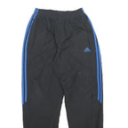 ADIDAS Mens Joggers Black & Blue Slim Tapered S W24 L30 Sportswear Track Pants