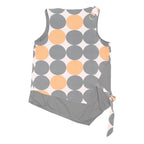 NEXT Womens Grey & Peach Printed Sleeveless V-Neck Top UK 12 Asymmetric Hem