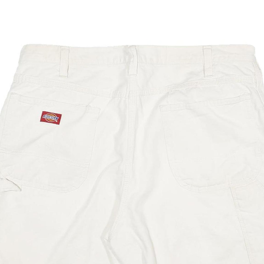 DICKIES Mens White Casual Shorts 2XL W35 Cotton Blend Comfortable Fit