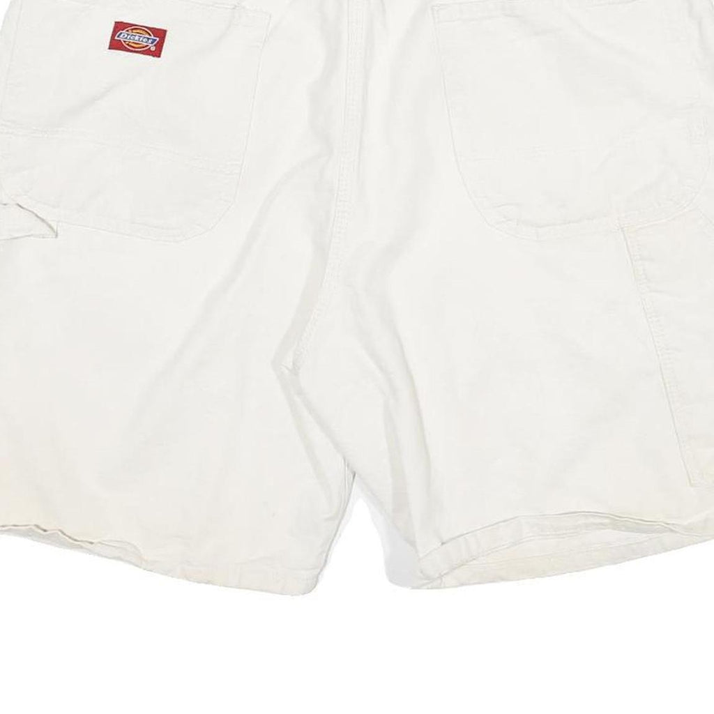 DICKIES Mens White Casual Shorts 2XL W35 Cotton Blend Comfortable Fit