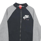 NIKE Mens Black & Grey Air Zip Cotton Blend Bomber Jacket XS Casual Sportswear