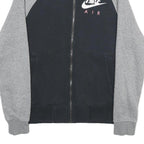 NIKE Mens Black & Grey Air Zip Cotton Blend Bomber Jacket XS Casual Sportswear