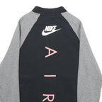 NIKE Mens Black & Grey Air Zip Cotton Blend Bomber Jacket XS Casual Sportswear