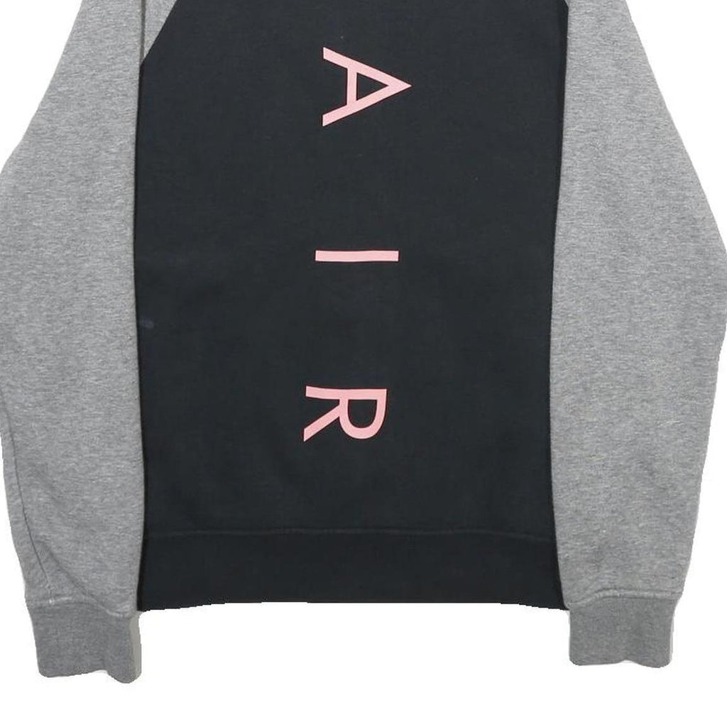 NIKE Mens Black & Grey Air Zip Cotton Blend Bomber Jacket XS Casual Sportswear