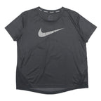 NIKE Mens Black Running T-Shirt M Short Sleeve Crew Neck Sports Training Top