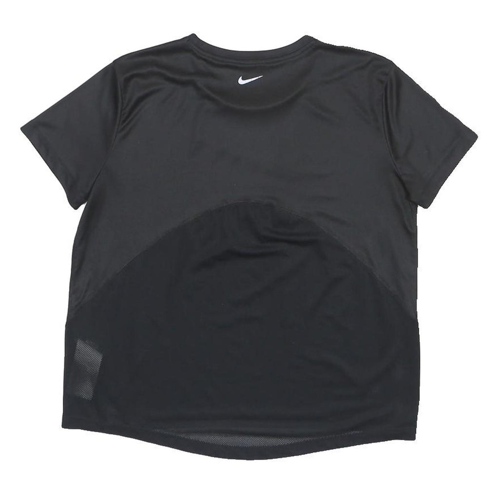NIKE Mens Black Running T-Shirt M Short Sleeve Crew Neck Sports Training Top