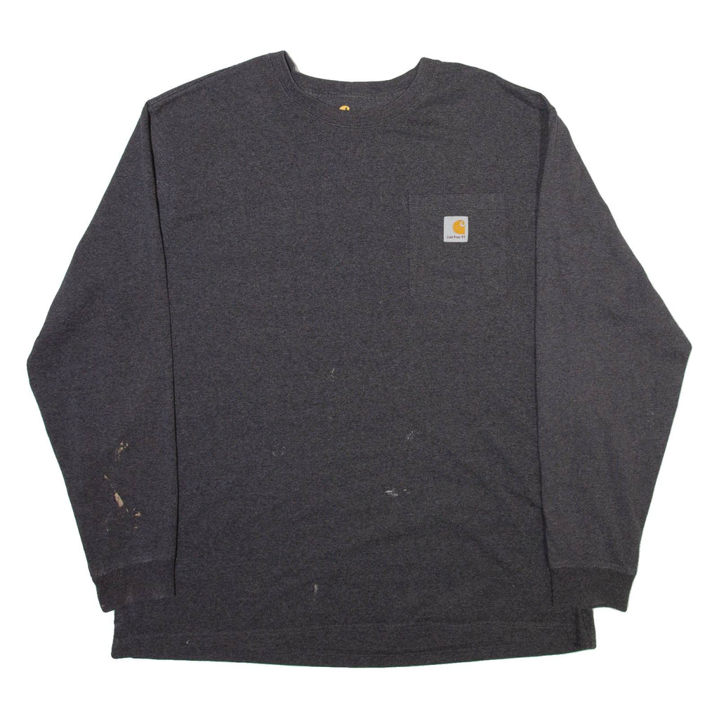 CARHARTT Mens T-Shirt Grey Long Sleeve XL