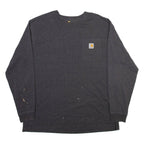 CARHARTT Mens T-Shirt Grey Long Sleeve XL