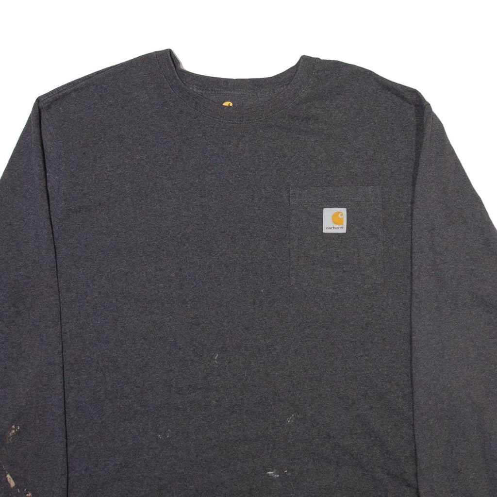 CARHARTT Mens T-Shirt Grey Long Sleeve XL