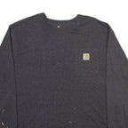 CARHARTT Mens T-Shirt Grey Long Sleeve XL