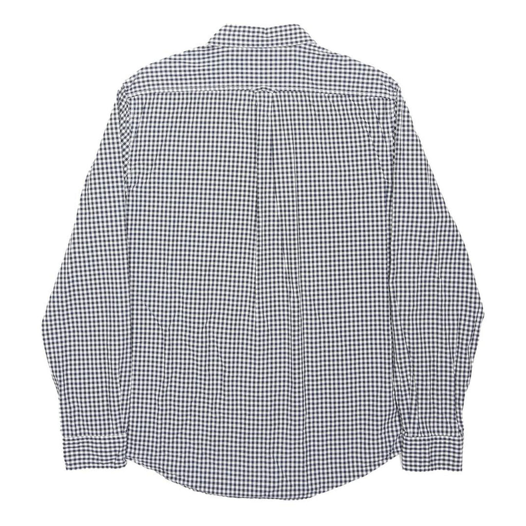 TIMBERLAND Mens Blue & White Check Shirt L Casual Button-Down Long Sleeve Cotton