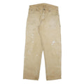 DICKIES Mens Regular Beige Cotton Blend Zip Trousers W32 L31 Workwear Carpenter