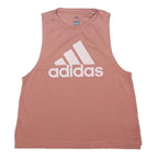 ADIDAS Womens Pink Sleeveless T-Shirt L Crew Neck Polyester Blend Sports Vest
