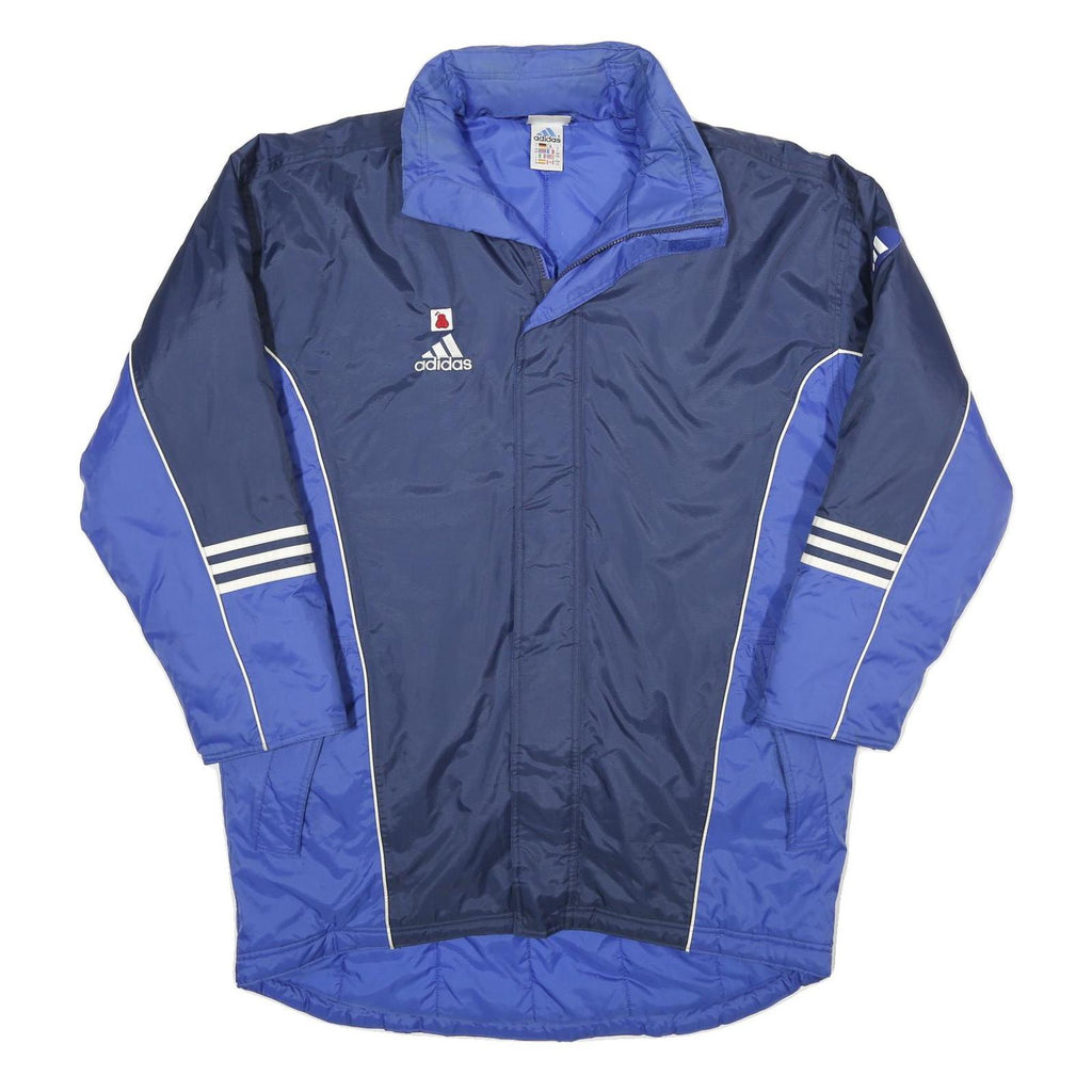 ADIDAS Mens Blue & Navy Zip Jacket L Polyamide Sportswear Long Sleeve Casual