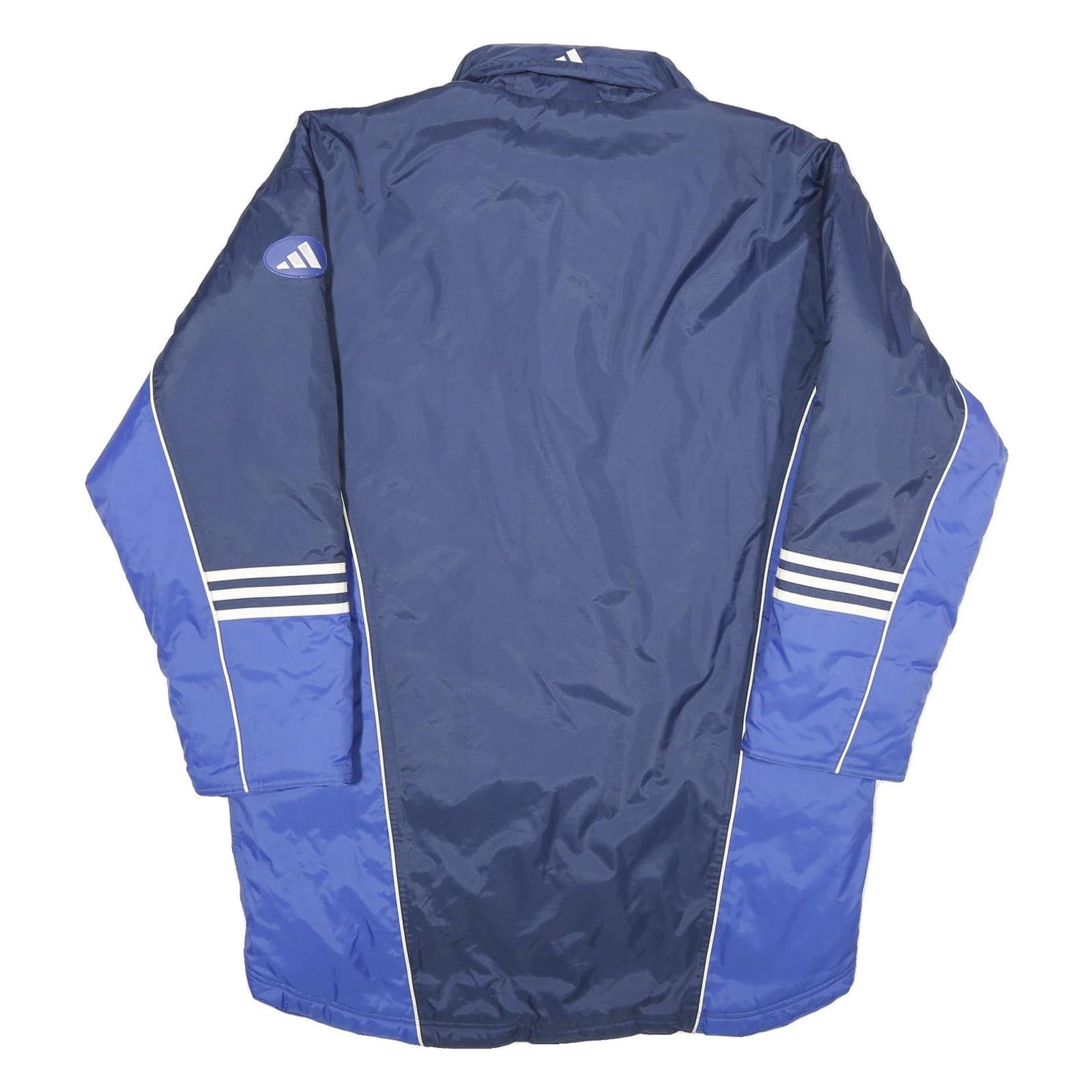 ADIDAS Mens Blue & Navy Zip Jacket L Polyamide Sportswear Long Sleeve Casual