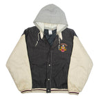 DISNEY Mens Bomber Jacket Black Hooded XL
