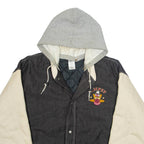 DISNEY Mens Bomber Jacket Black Hooded XL