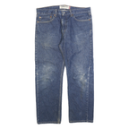 LEVI'S 505 Mens Blue Cotton Regular Straight Denim Jeans W34 L30 Classic Zip
