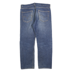 LEVI'S 505 Mens Blue Cotton Regular Straight Denim Jeans W34 L30 Classic Zip