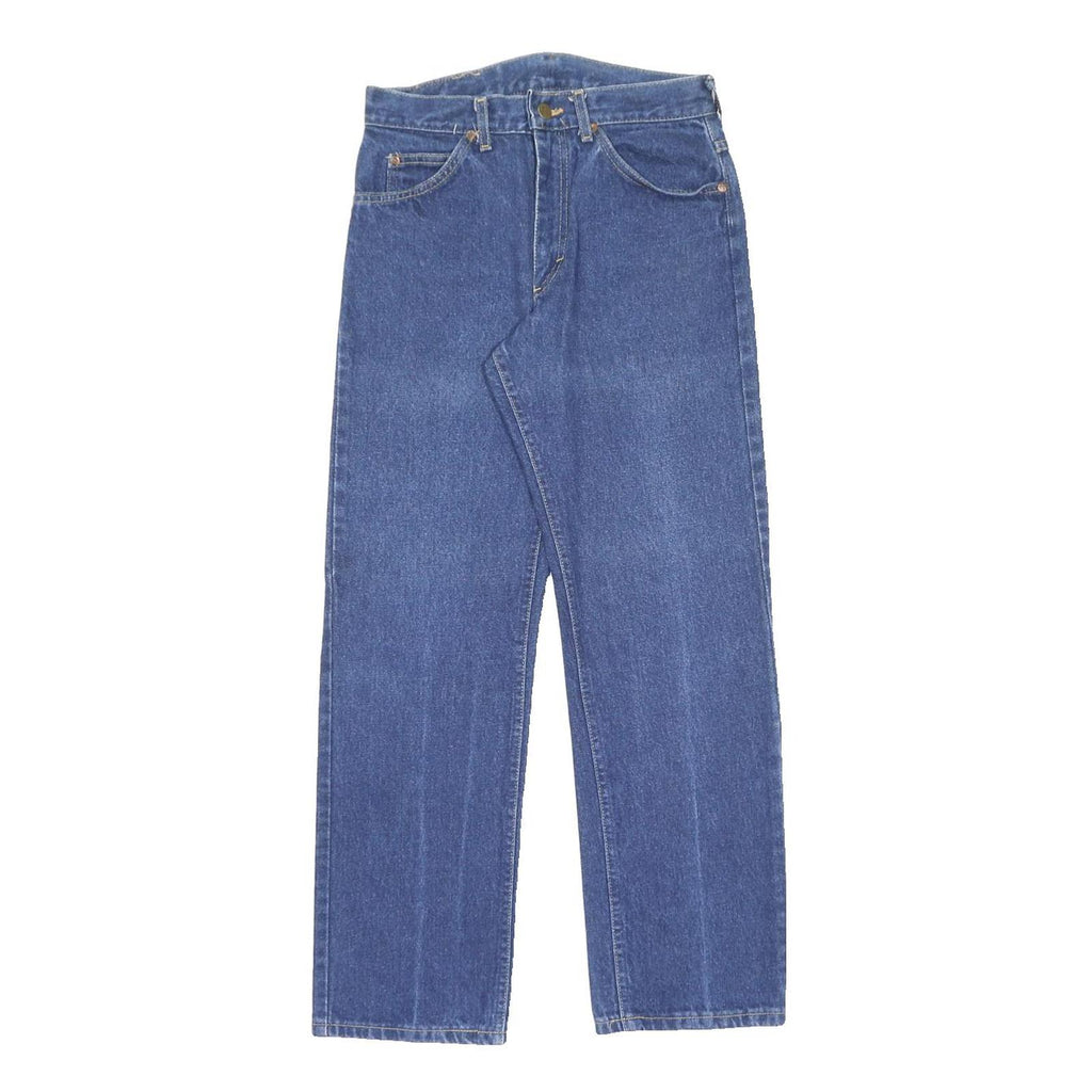LEE Mens Classic Blue Denim Straight Leg Jeans W30 L30 Cotton Blend Zip