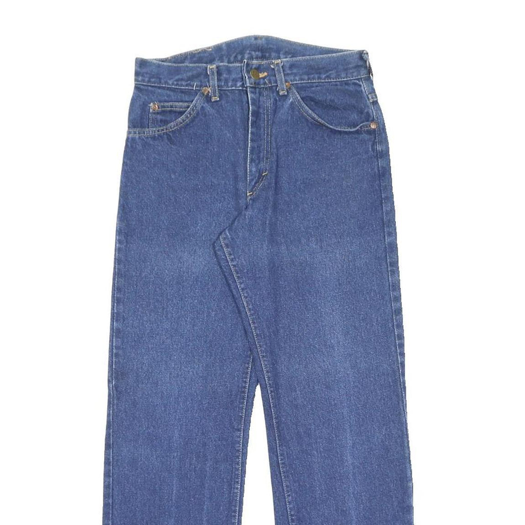 LEE Mens Classic Blue Denim Straight Leg Jeans W30 L30 Cotton Blend Zip
