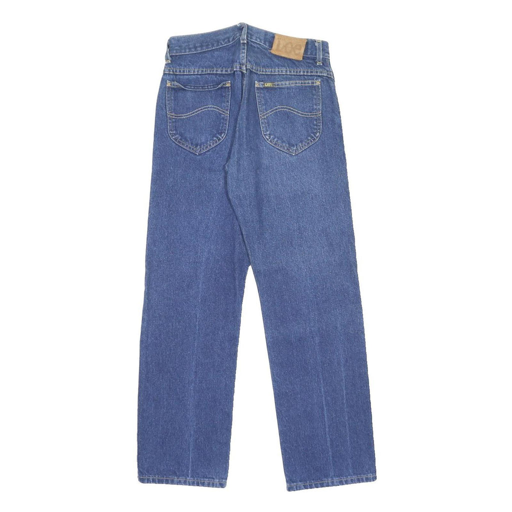 LEE Mens Classic Blue Denim Straight Leg Jeans W30 L30 Cotton Blend Zip
