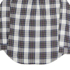 TOMMY HILFIGER Mens Blue Brown Check Shirt XL Button Down Collar Long Sleeve