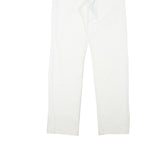 Mens White Regular Fit Straight Leg Denim Cotton Blend Jeans Button W28 L32